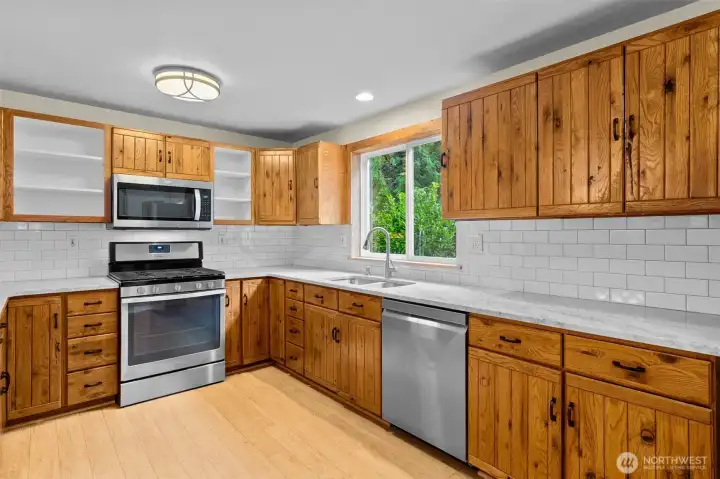 Plenty of work space and storage space