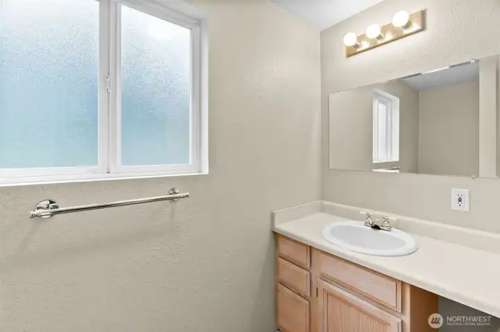 Handy main floor powder room