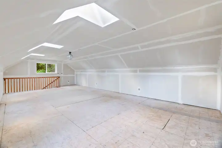 What will you do up here? Room for an apartment, Partially finished and heated