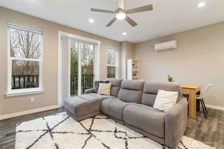 mini-split heat pump provides both heating and air conditioning