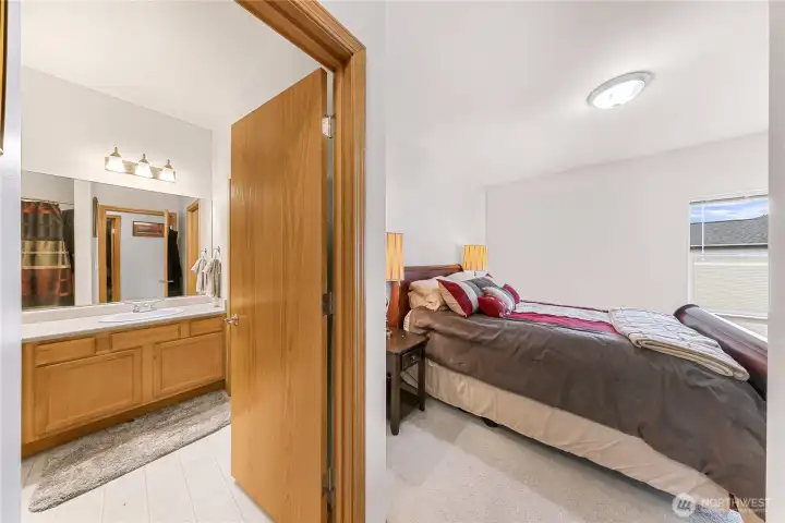 Second look at primary bedroom with en-suite bathroom