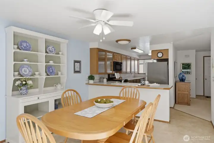 Dining area just off of the kitchen
