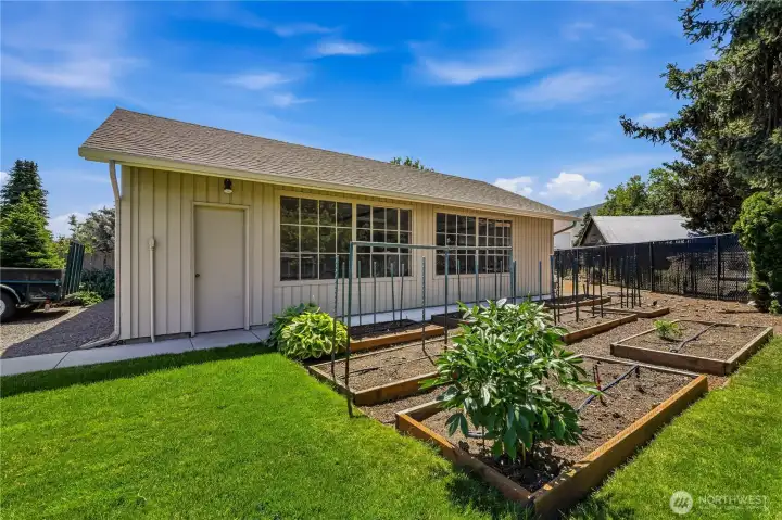 Garden Area and Shop