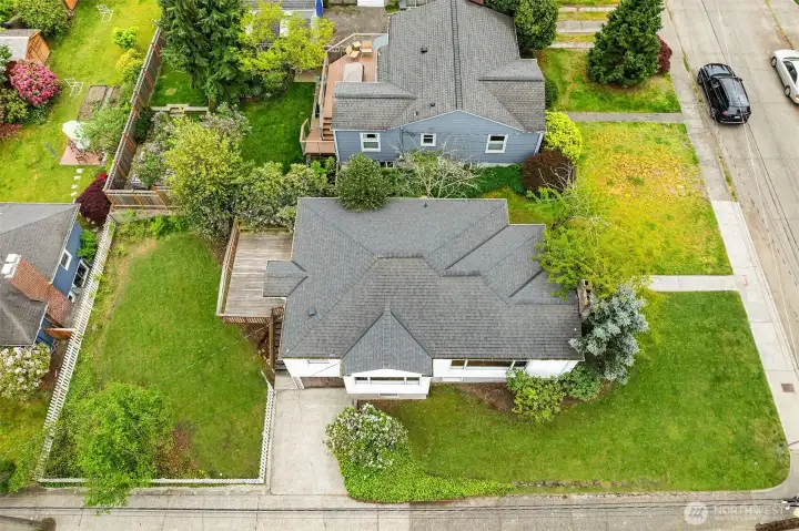 Aerial view of house and lot
