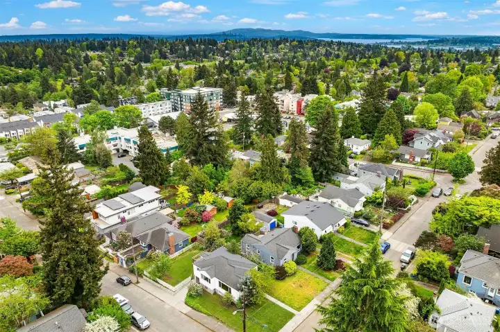 Aerial view look Southeast