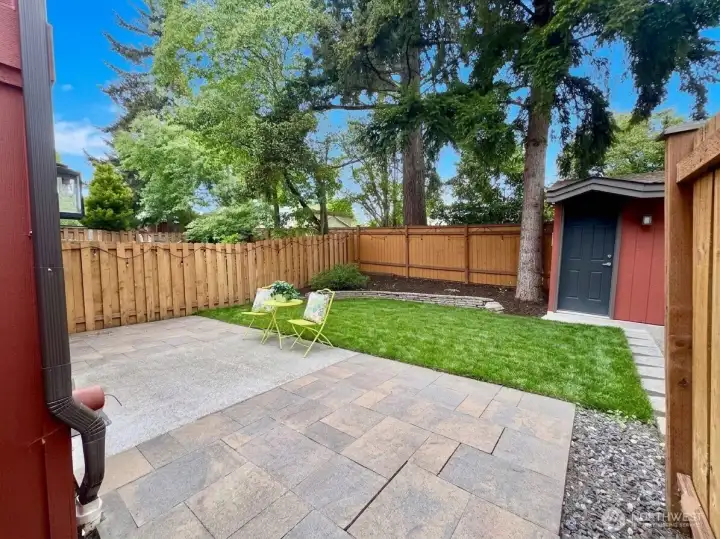 Entertainment-sized patio w/ paver stones for barbeques & respite! Entertainment-sized patio w/ paver stones for barbeques & respite!
