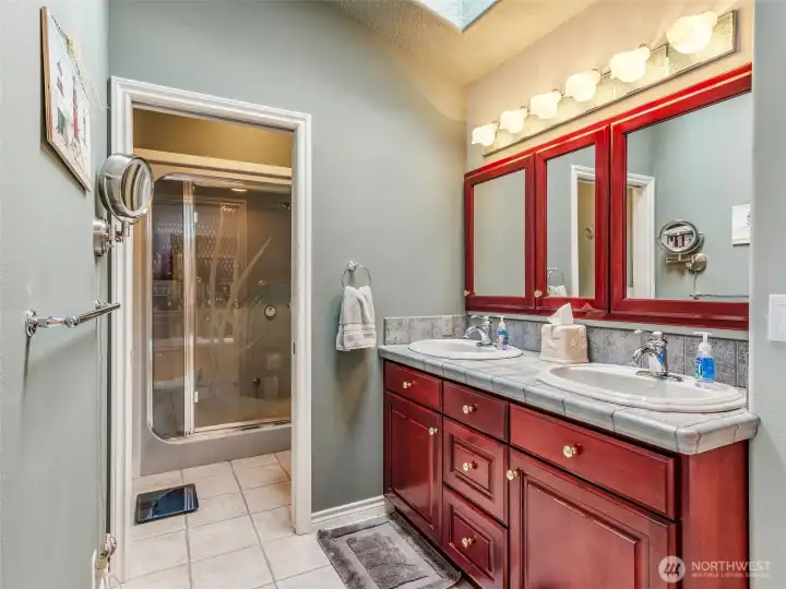 Primary bathroom with steam shower