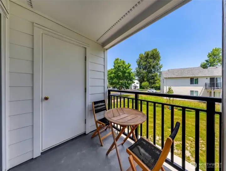 Private deck with storage