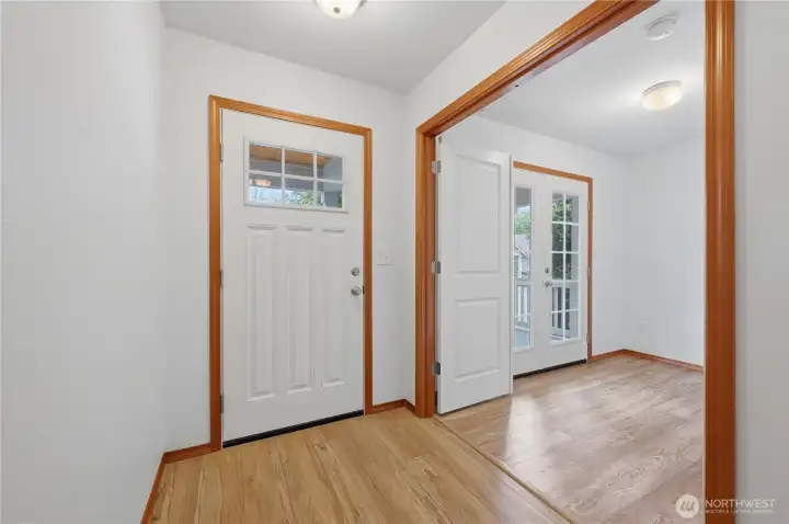 Entry way with office/den to the right