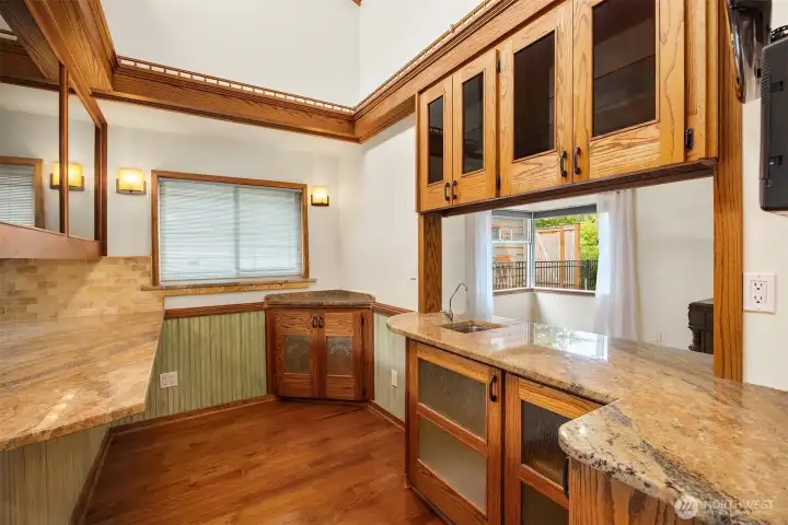 Spacious kitchen with ample countertops and storage. Spacious kitchen with ample countertops and storage.
