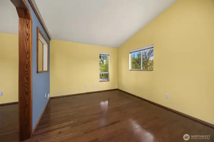 Wall can be closed to create two separate rooms. These where two bedrooms that have been opened up Wall can be closed to create two separate rooms. These where two bedrooms that have been opened up