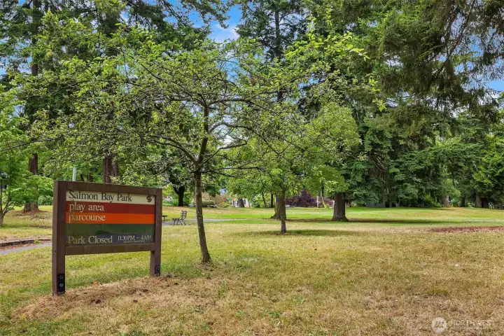 Close proximity to Salmon Bay Park. Close proximity to Salmon Bay Park.