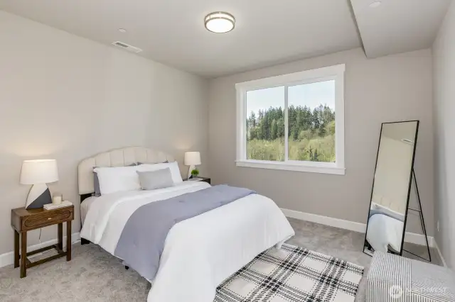 Large daylight basement guest bedroom