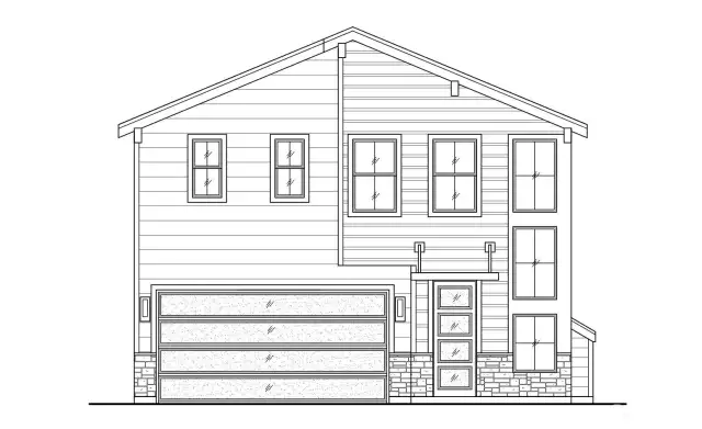 Modern Elevation of lot 21 - listed home.