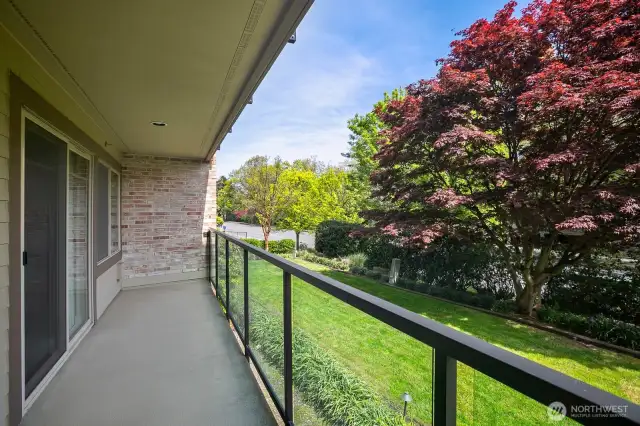 Large deck accessed through living area.