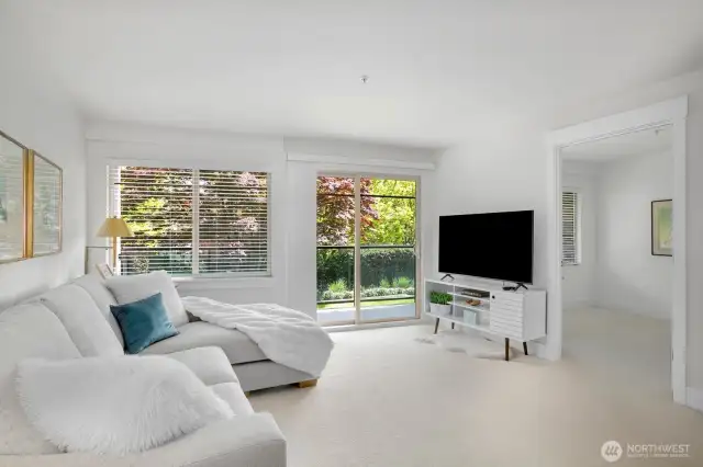 Living area with office/extra room to the right.