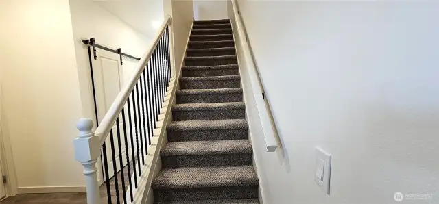 To 3 bedrooms upstairs