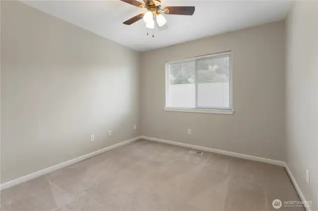 Bedroom 4, yes it too has a ceiling fan!