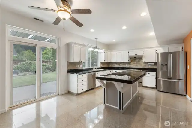 Kitchen with lg Island and Stainless Steel Appliances!
