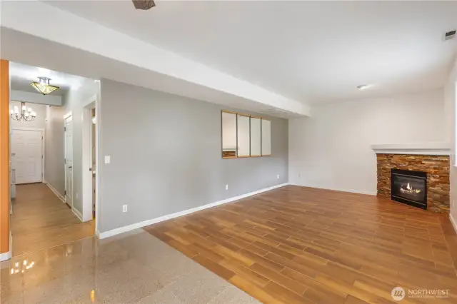 Family Room with Tile Floors!