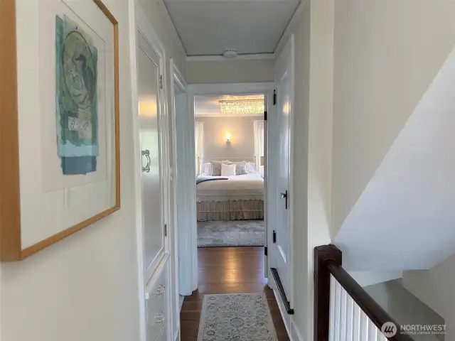 Second floor hallway leads to third floor