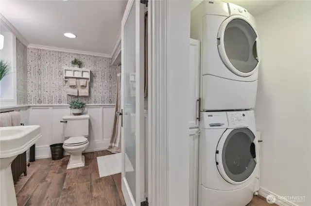 Full bath and laundry room