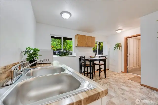 Space to expand the kitchen if you need