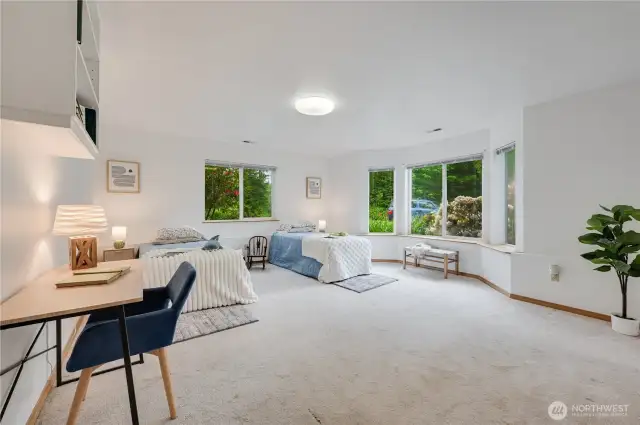 This bedroom really is as big as it looks, and has a walk in closet