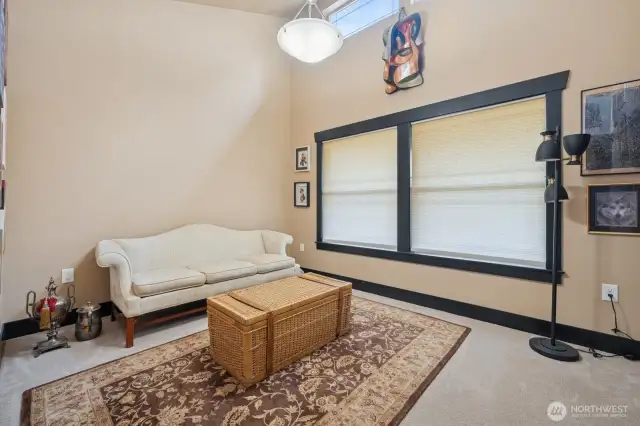 Guest Room with oversize windows.