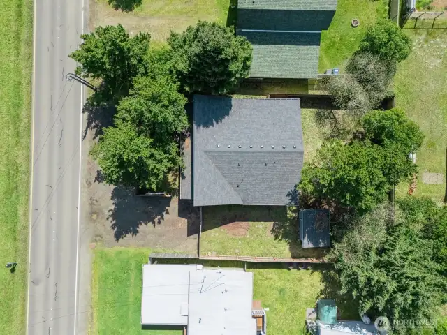 Trees in front and back.