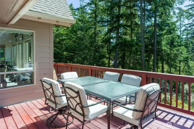 Wrap around deck allows guests to enjoy each others company or space out for relaxation