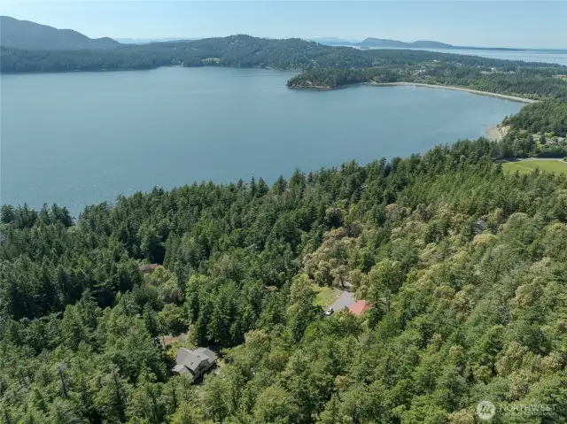 Tucked in the trees this private retreat is just minutes from Eastsound and Moran State Park