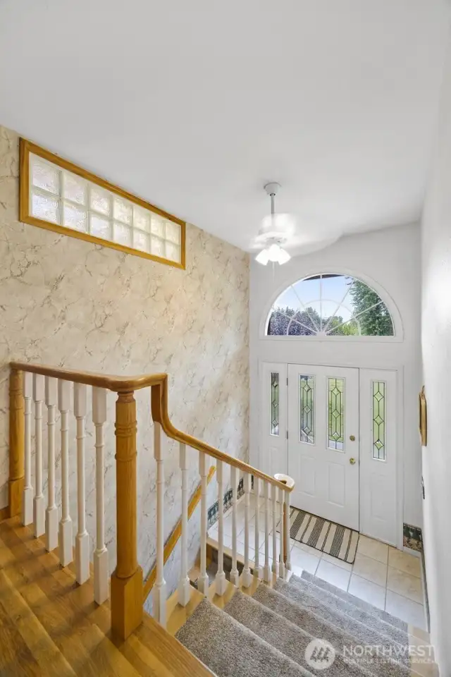 Looking toward the front entry from the main floor.