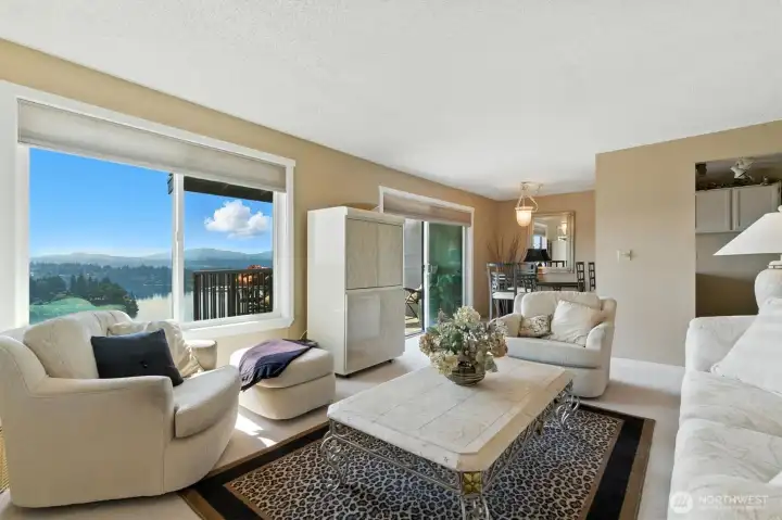 Enjoy amazing water views of the Narrows, Mount Rainier and the Cascades.