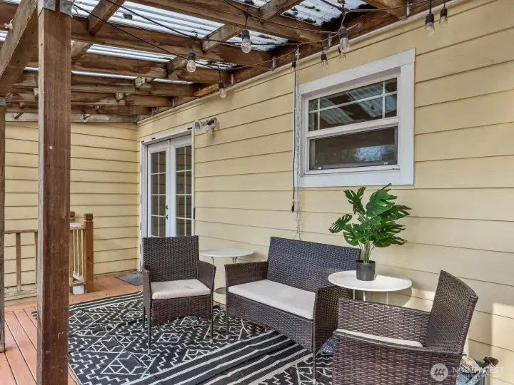 Imagine sitting here enjoying a good book, a beverage or the laughter of people around you.