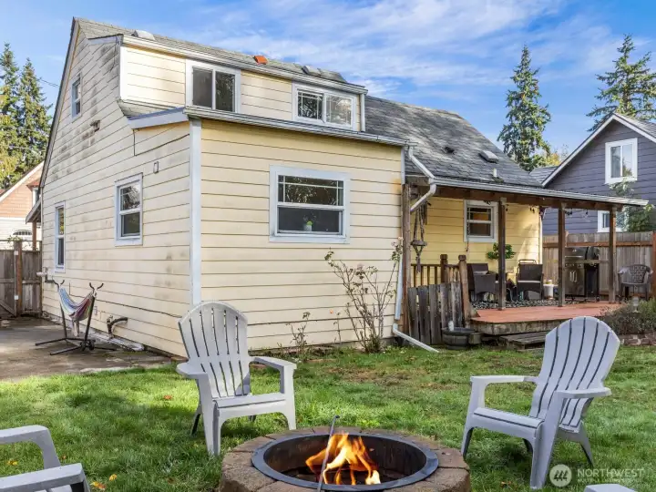 A fire pit is perfect for making smores or hanging out with friends and loved ones.