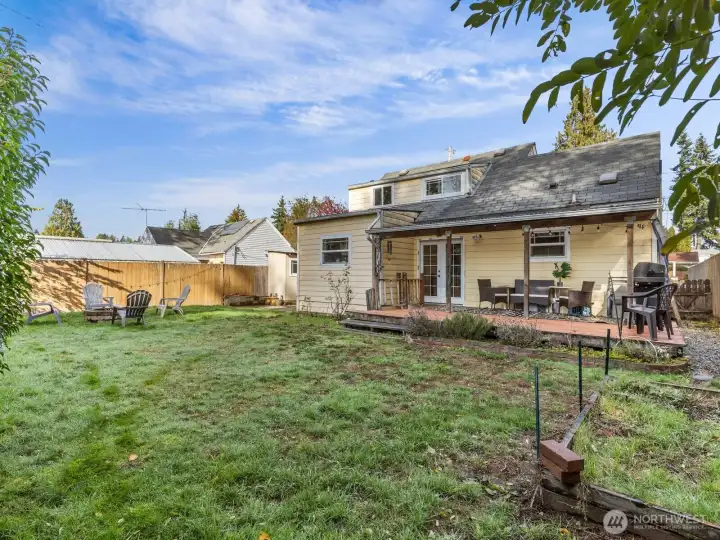Raised garden beds are great for flowers or veggies.