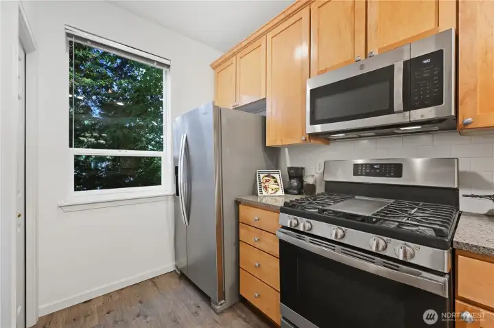 Spacious kitchen complete with pantry storage
