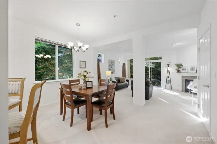 Dining space large enough to easily entertain 8 guests