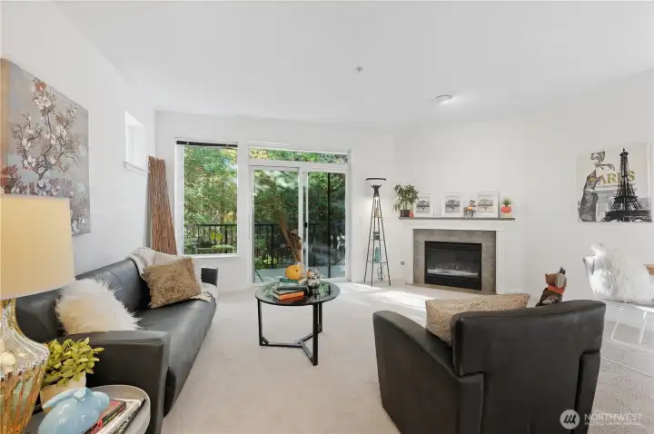 The Great room is spacious enough to accommodate even the largest sectional sofa