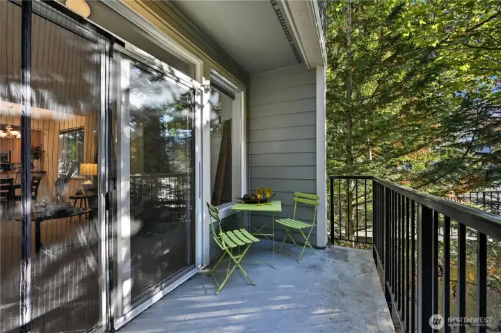 Step out to your private back deck