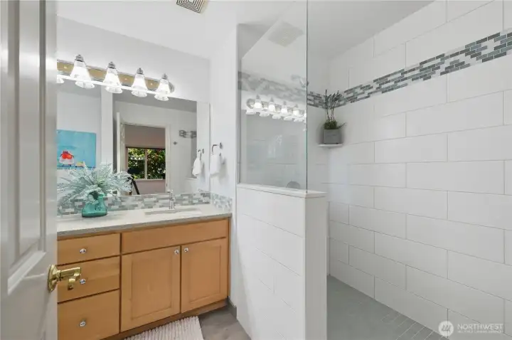 Dream bathroom with the extra large shower