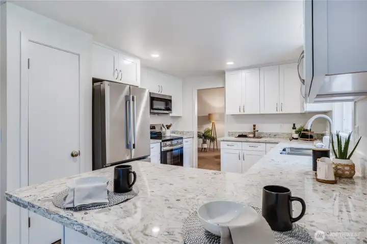 Imagine whipping up favorite dishes in this inviting space!