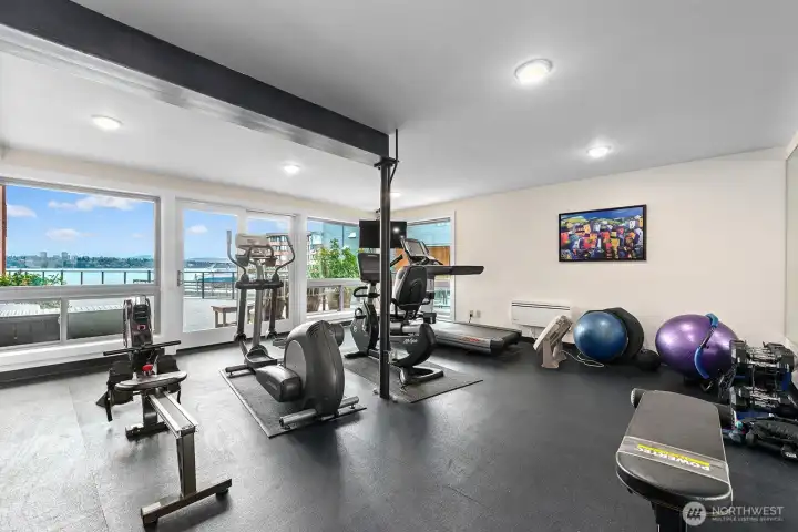 Workout room with a view.
