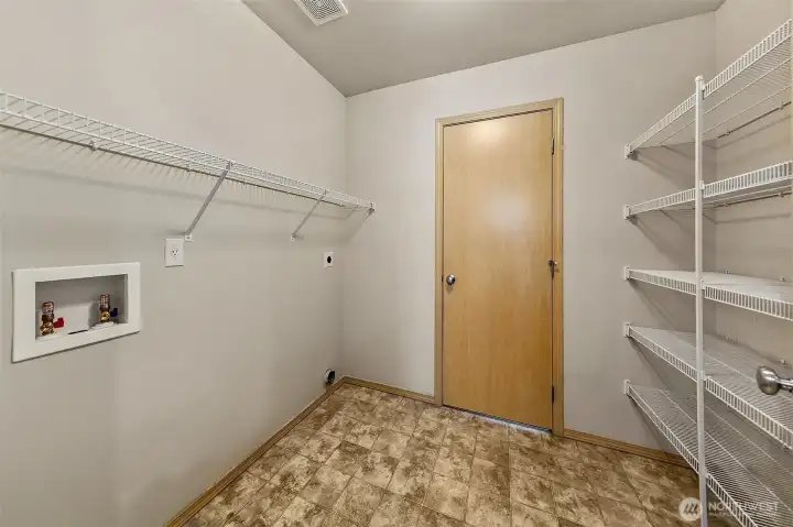 Pantry and Laundry Room.  Great for all your Costco items