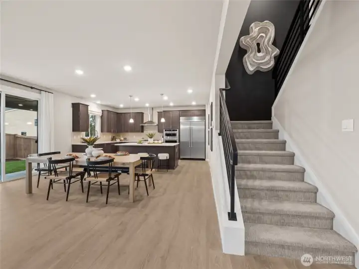 Metal open railing.  Photo is representational. Actual home is under construction and finishes and colors will vary. See site agent for details.