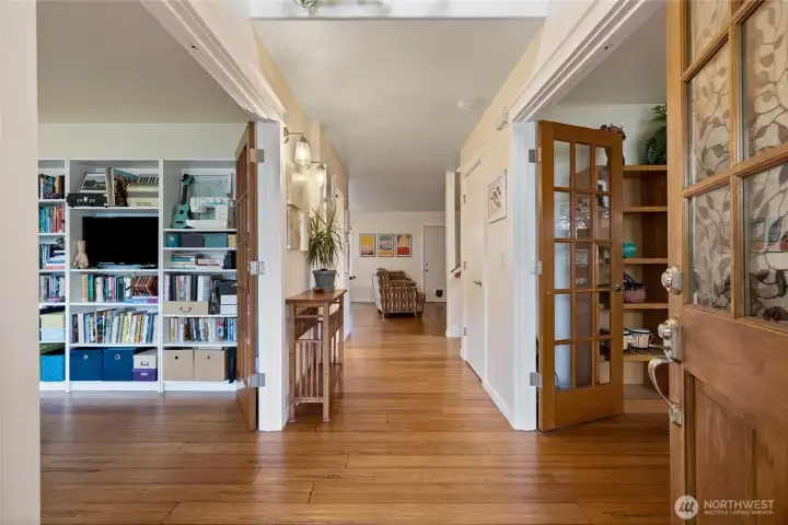 Pass the front two rooms to join the heart of the home.