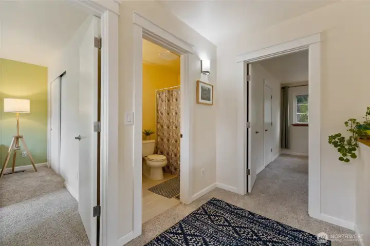 Main bathroom at the top of landing for the additional two bedrooms.