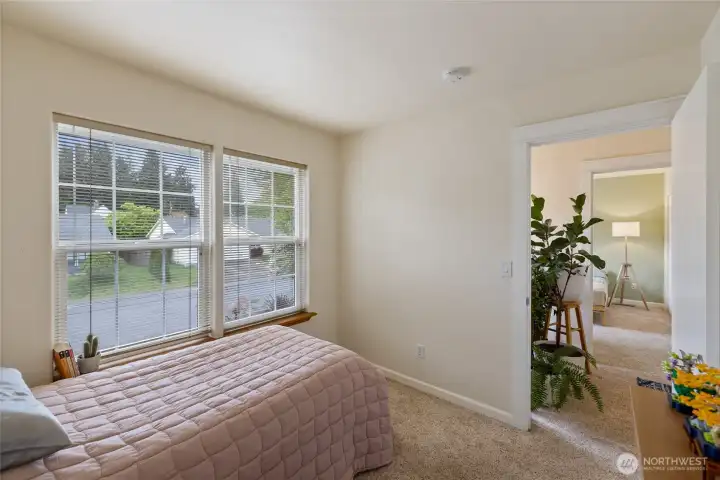Watch the dogwood throughout the season's from this bedroom!