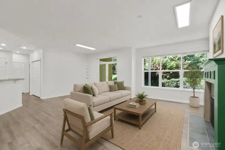 Living Room with Fireplace